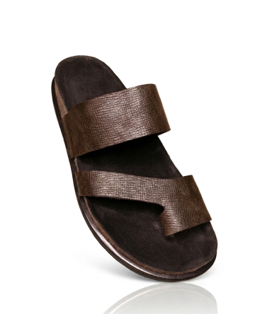 Sandales Asymétriques "Sahara" en Cuir Texturé – Artisan SAKKE