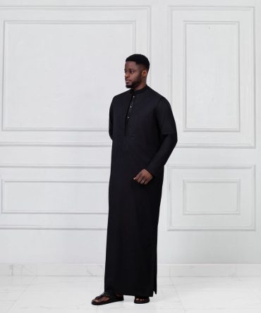Qamis Signature Noir Ébène – Maison de couture Siir