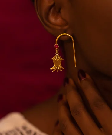 Bronze + Bain d'argent | Argent Boucles d'oreilles - BISSAP Prix de vente