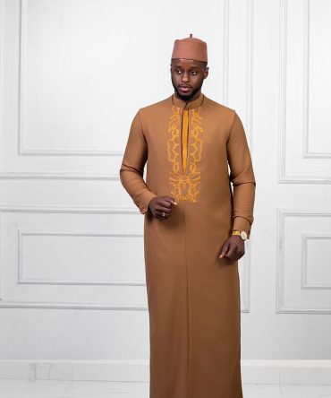 Ensemble Qamis & Chéchia "Sultan" Terre de Sienne – Maison Siir
